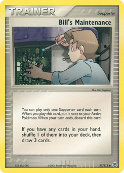 Bill's Maintenance, FireRed & LeafGreen #87, Pokémon TCG card