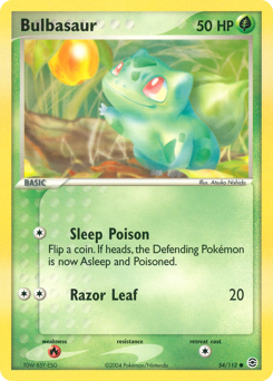 Bulbasaur, FireRed & LeafGreen #54, Pokémon TCG card