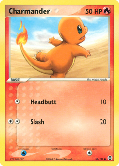 Charmander, FireRed & LeafGreen #58, Pokémon TCG card