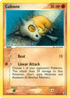 Cubone, FireRed & LeafGreen #60, Pokémon TCG card