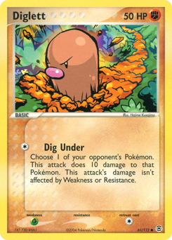 Diglett, FireRed & LeafGreen #61, Pokémon TCG card