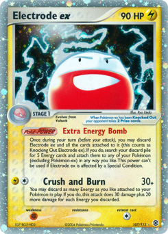 Electrode ex, FireRed & LeafGreen #107, Pokémon TCG card
