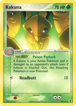Kakuna, FireRed & LeafGreen #36, Pokémon TCG card