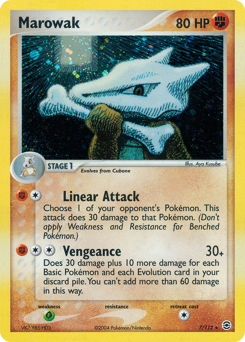 Marowak, FireRed & LeafGreen #7, Pokémon TCG card
