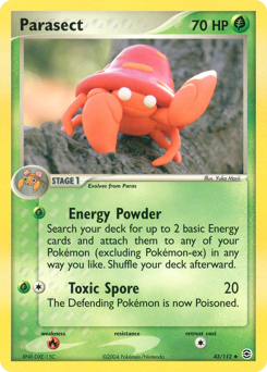 Parasect, FireRed & LeafGreen #43, Pokémon TCG card