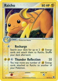 Raichu, FireRed & LeafGreen #12, Pokémon TCG card