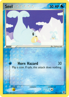 Seel, FireRed & LeafGreen #78, Pokémon TCG card