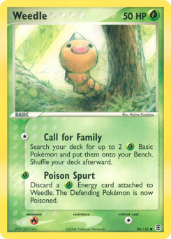 Weedle, FireRed & LeafGreen #86, Pokémon TCG card