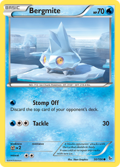Bergmite, Flashfire #30, Pokémon TCG card