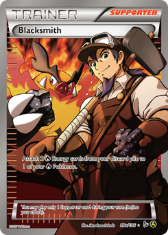 Blacksmith, Flashfire #88a, Pokémon TCG card