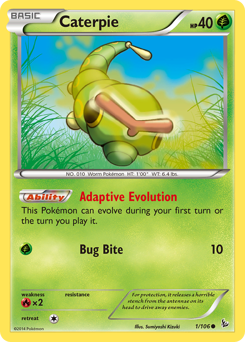 Caterpie, Flashfire #1, Pokémon TCG card