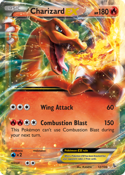 Charizard-EX, Flashfire #12, Pokémon TCG card