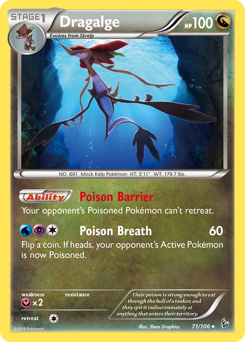 Dragalge, Flashfire #71, Pokémon TCG card