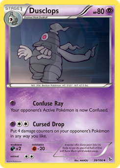 Dusclops, Flashfire #39, Pokémon TCG card