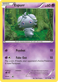 Espurr, Flashfire #42, Pokémon TCG card