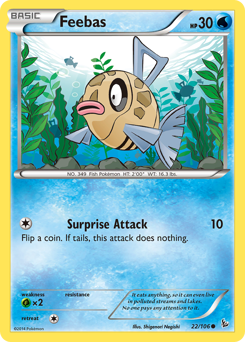 Feebas, Flashfire #22, Pokémon TCG card