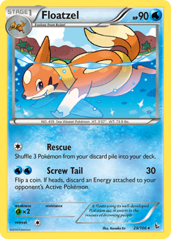 Floatzel, Flashfire #29, Pokémon TCG card