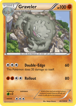 Graveler, Flashfire #46, Pokémon TCG card
