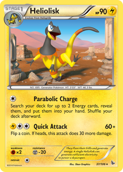 Heliolisk, Flashfire #37, Pokémon TCG card