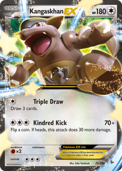 Kangaskhan-EX, Flashfire #78, Pokémon TCG card