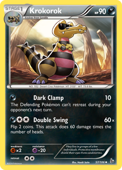 Krokorok, Flashfire #57, Pokémon TCG card