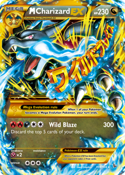 M Charizard-EX, Flashfire #108, Pokémon TCG card