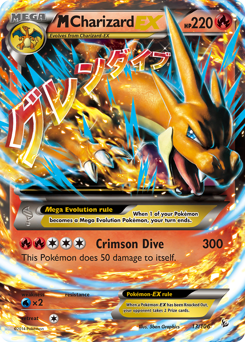 M Charizard-EX, Flashfire #13, Pokémon TCG card