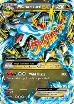 M Charizard-EX, Flashfire #69, Pokémon TCG card
