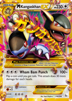 M Kangaskhan-EX, Flashfire #109, Pokémon TCG card