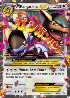 M Kangaskhan-EX, Flashfire #79, Pokémon TCG card