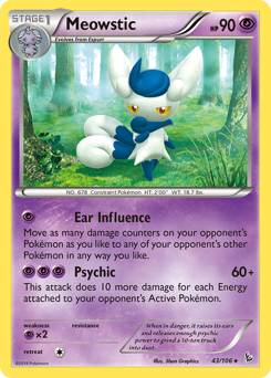 Meowstic, Flashfire #43, Pokémon TCG card