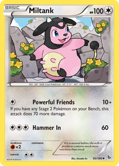 Miltank, Flashfire #83, Pokémon TCG card