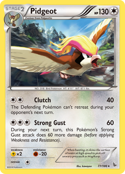 Pidgeot, Flashfire #77, Pokémon TCG card