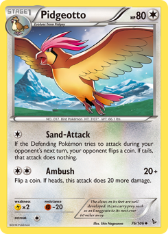 Pidgeotto, Flashfire #76, Pokémon TCG card