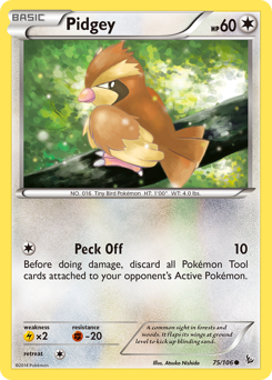 Pidgey, Flashfire #75, Pokémon TCG card