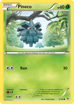 Pineco, Flashfire #4, Pokémon TCG card