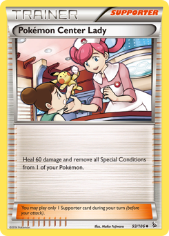 Pokémon Center Lady, Flashfire #93, Pokémon TCG card