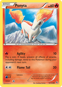 Ponyta, Flashfire #14, Pokémon TCG card
