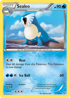 Sealeo, Flashfire #25, Pokémon TCG card