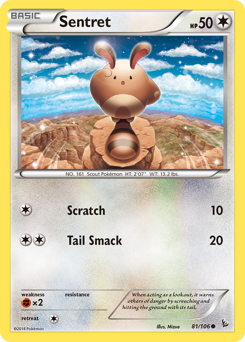 Sentret, Flashfire #81, Pokémon TCG card