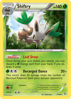 Shiftry, Flashfire #7, Pokémon TCG card