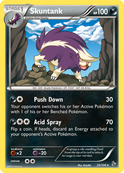 Skuntank, Flashfire #55, Pokémon TCG card