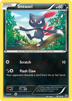 Sneasel, Flashfire #50, Pokémon TCG card
