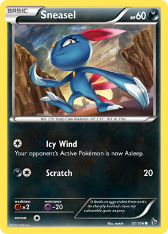 Sneasel, Flashfire #51, Pokémon TCG card