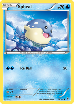 Spheal, Flashfire #24, Pokémon TCG card
