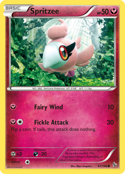 Spritzee, Flashfire #67, Pokémon TCG card