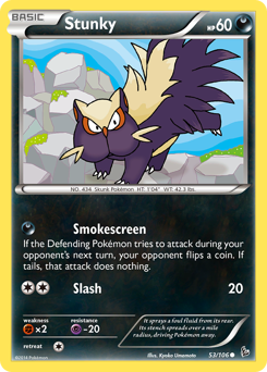 Stunky, Flashfire #53, Pokémon TCG card