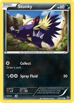 Stunky, Flashfire #54, Pokémon TCG card