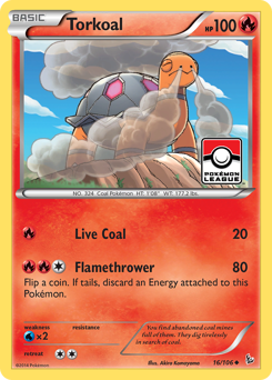 Torkoal, Flashfire #16, Pokémon TCG card