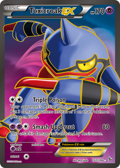 Toxicroak-EX, Flashfire #102, Pokémon TCG card
